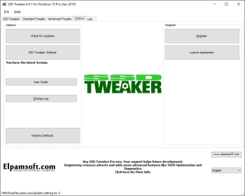 SSD Tweaker screenshot # 1