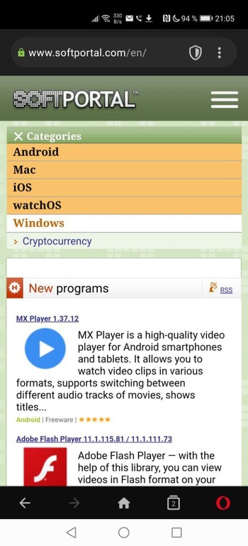 Opera Mini screenshot # 1