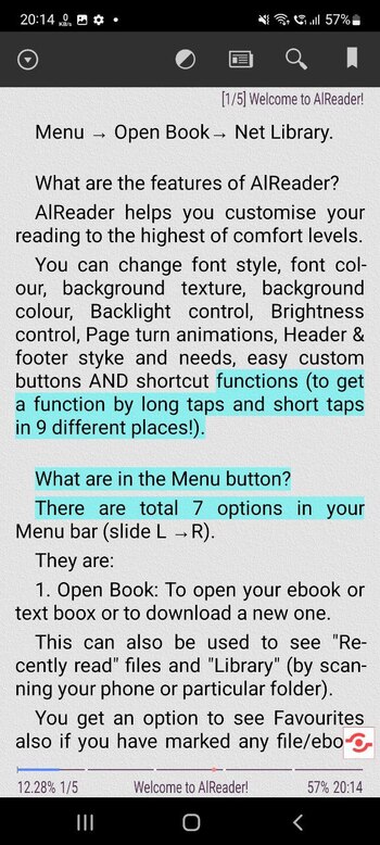 AlReader screenshot # 1