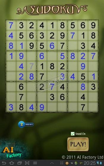 Sudoku Free screenshot # 1