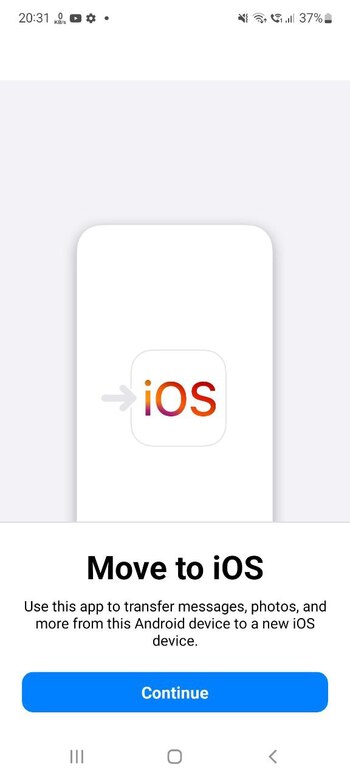 Move to iOS screenshot # 1