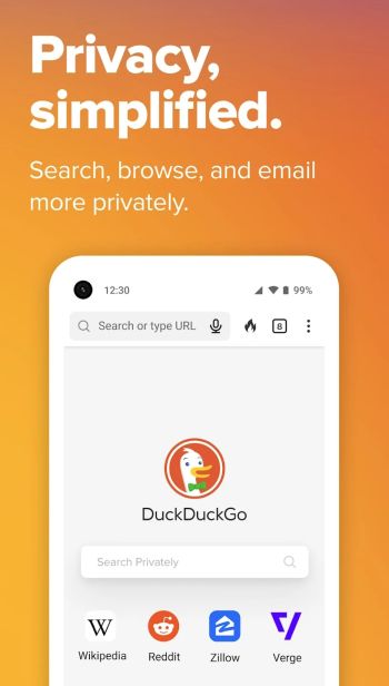 DuckDuckGo Privacy Browser screenshot # 1