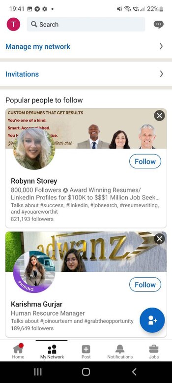 LinkedIn screenshot # 1