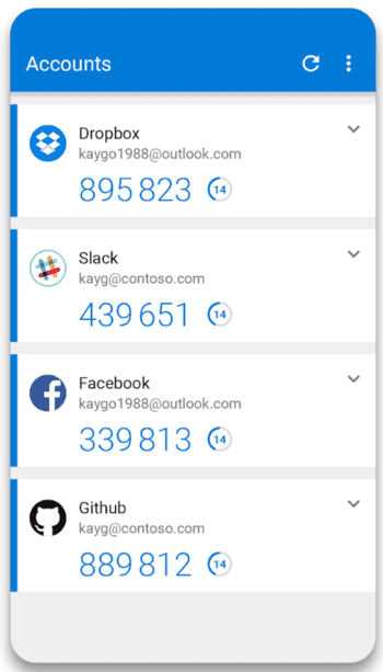 Microsoft Authenticator screenshot # 1