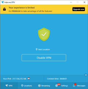 hide.me VPN screenshot # 1