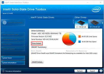 Intel SSD Toolbox screenshot # 1