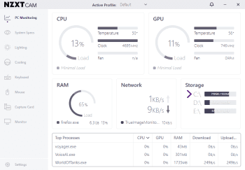 NZXT CAM screenshot # 1