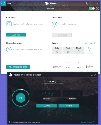 Panda Free Antivirus screenshot # 1