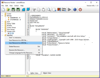 Resource Hacker screenshot # 1