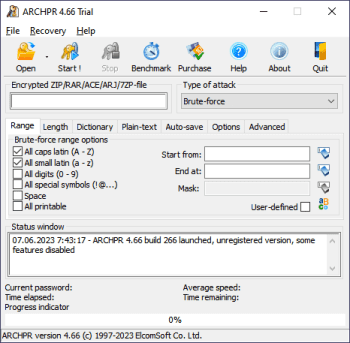 Advanced Archive Password Recovery screenshot # 1