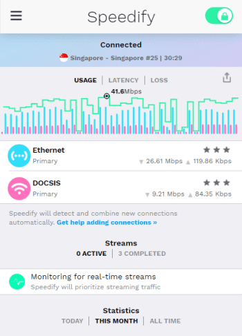Speedify VPN screenshot # 1