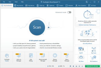 AusLogics BoostSpeed screenshot # 1
