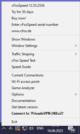 cFosSpeed screenshot # 1