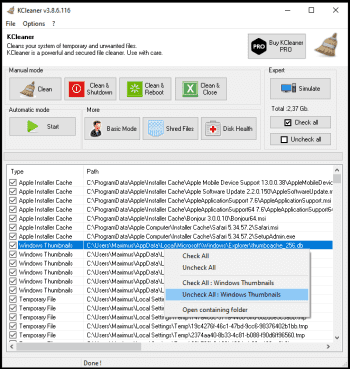 KCleaner screenshot # 1