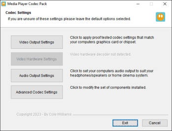 Media Player Codec Pack screenshot # 1
