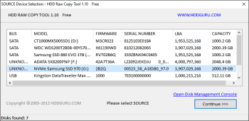 HDD Raw Copy Tool screenshot # 1