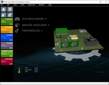 PassMark PerformanceTest screenshot # 1