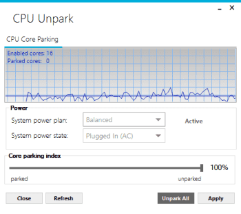 CPU Unpark screenshot # 1