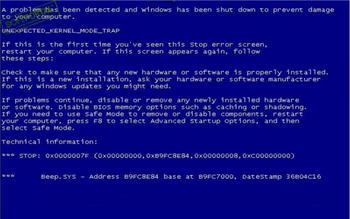 BlueScreen Screen Saver скриншот № 1