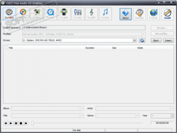 VSDC Free Audio CD Grabber скриншот № 1