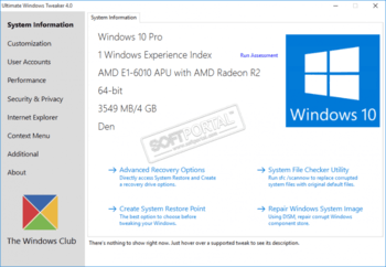 Ultimate Windows Tweaker 5.1 for windows instal