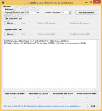 GFX Memory Speed Benchmark скриншот № 1