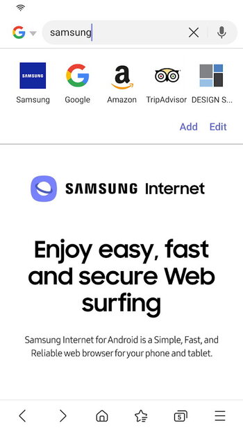 Samsung Internet Browser скриншот № 1