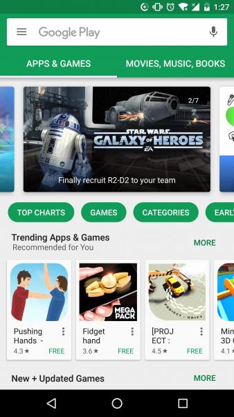 Google Play Store скриншот № 1