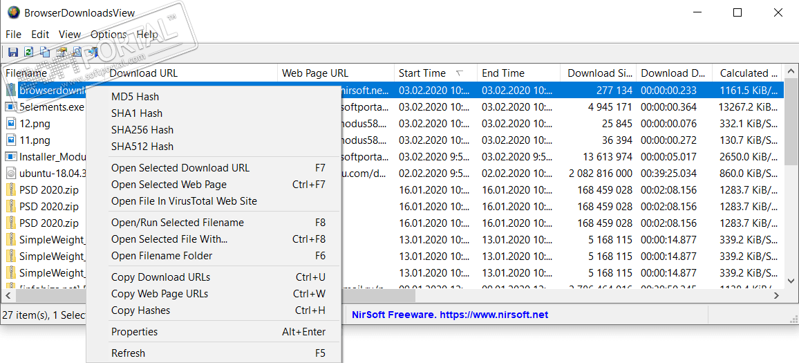BrowserDownloadsView 1.45 for windows instal