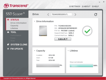 Transcend SSD Scope скриншот № 1