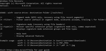 Windows File Recovery 0.0.11761.0 (Windows)
