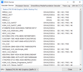 DXVA Checker скриншот № 1