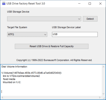 USB Drive Factory Reset Tool скриншот № 1