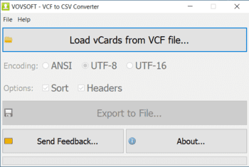 VCF to CSV Converter скриншот № 1