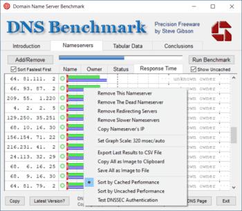 DNS Benchmark скриншот № 1