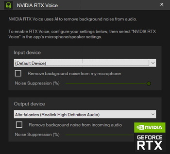 NVIDIA RTX Voice скриншот № 1