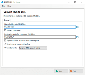 MSG 2 EML скриншот № 1