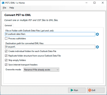 PST 2 EML скриншот № 1