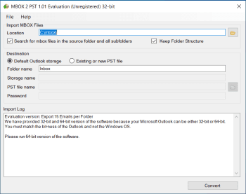 MBOX 2 PST скриншот № 1