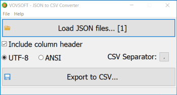 JSON to CSV Converter скриншот № 1