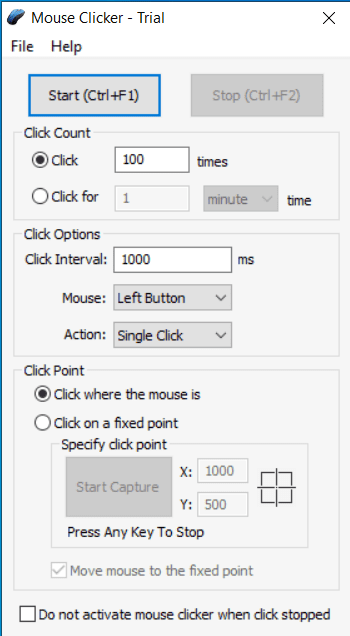 Mouse Clicker скриншот № 1